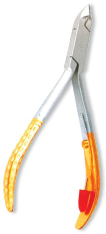 Cuticle Nipper, Double Spring w/lock. Half Gold.