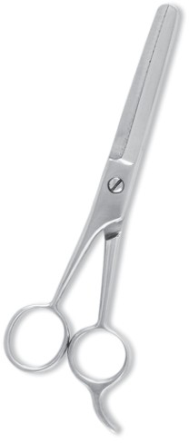 Thinning Scissor. Double Blade Teeth. Satin Finish